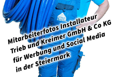 Mitarbeiterfotos Installateur Trieb und Kreimer GmbH & Co KG für Werbung und Social Media in der Steiermark