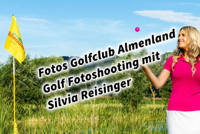 Fotos Golfclub Almenland Golf Fotoshooting Sport Outdoor Female Model Silvia am Golfplatz