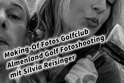 Making-Of Fotos Golfclub Almenland Golf Fotoshooting mit Female Model Silvia Reisinger