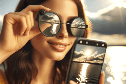 Sonnenbrille als Polfilter oder Farbfilter und mehr Kontrast für Fotoeffekt mit dem Smartphone. Fotografieren und Filmen mit dem Smartphone: Bessere Fotos und Videos mit dem Handy für Freizeit, Hobby und Business