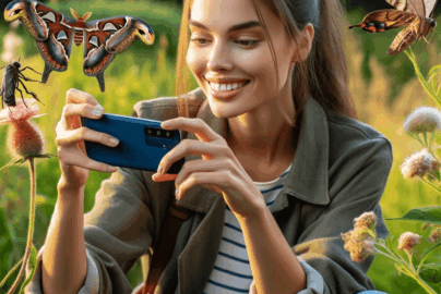 Totenkopfschwärmer Schmetterling Libelle fotografieren in der Natur mit dem Smartphone. Fotografieren und Filmen mit dem Smartphone: Bessere Fotos und Videos mit dem Handy für Freizeit, Hobby und Business