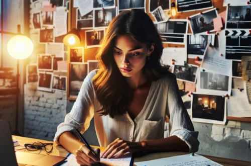 Skripterstellung und Storyboarding in der Produktion von Filmen, Videospielen, Animationen und anderen visuellen Medien