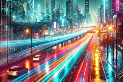 Licht und Nachtaufnahmen. Langzeitbelichtung und Lichter der Stadt für DIY-Fotoprojekte